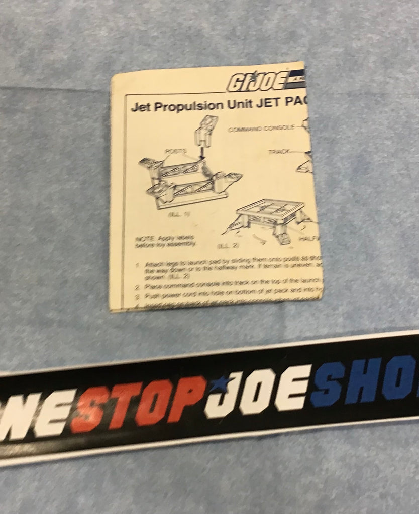 1982 VINTAGE ARAH JET PACK JUMP VEHICLE PLAY SET BLUEPRINTS (c)
