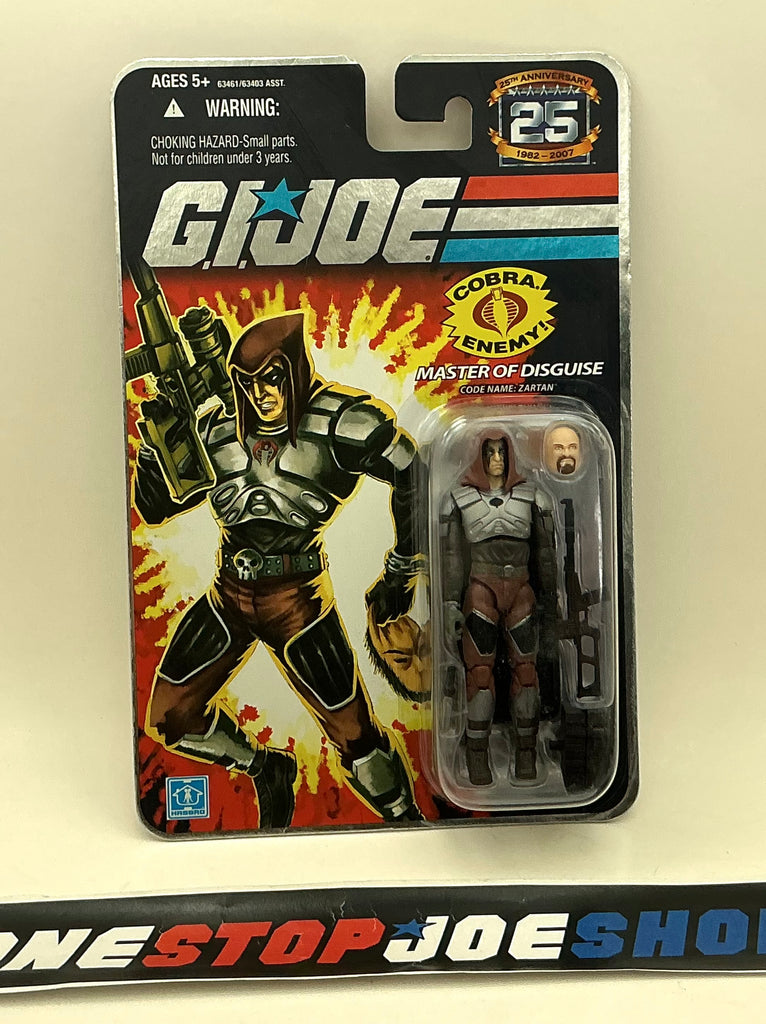 2007 25TH ANNIVERSARY G.I. JOE COBRA DREADNOK ZARTAN V13 WAVE 3 NEW SEALED NO COLOR LOGO VARIANT FOIL CARD (b)