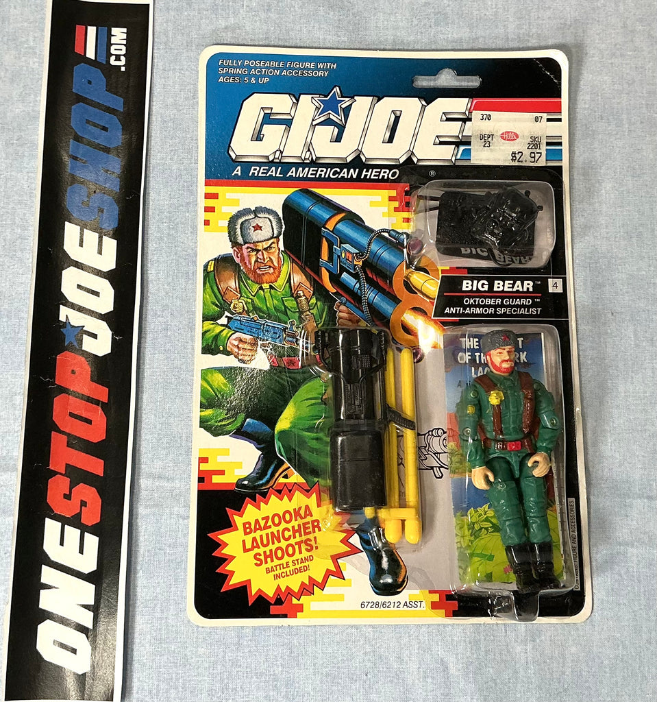 1991 VINTAGE ARAH G.I. JOE BIG BEAR V1 OKTOBER GUARD ANIT-AIRCRAFT SPECIALIST NEW SEALED
