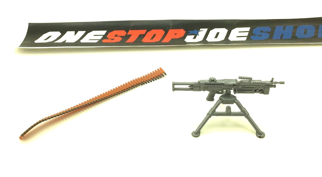 2008 25TH ANNIVERSARY ROADBLOCK V17 HEAVY MACHINE GUN W/ TRI-POD & AMMO BELT ACCESSORY PART CUSTOMS