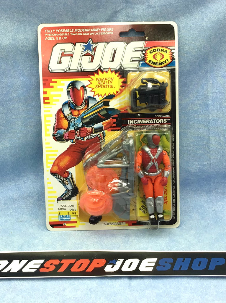 1991 VINTAGE ARAH G.I. JOE COBRA INCINERATORS V1 FLAMETHROWERS NEW SEALED