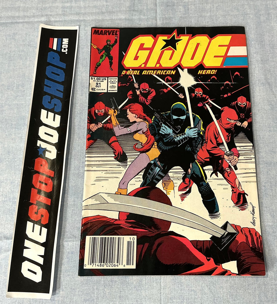 MARVEL COMICS G.I. JOE A REAL AMERICAN HERO (1982-1994) ISSUE #91 COMIC BOOK OCTOBER 1989 NEWSSTAND EDITION (a)