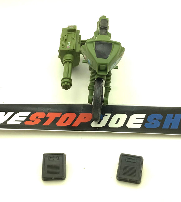 1982 VINTAGE ARAH G.I. JOE RAM RAPID FIRE MOTORCYCLE VEHICLE ONLY LOOSE INCOMPLETE (b) SIDECAR GLUED ARMY BUILDER