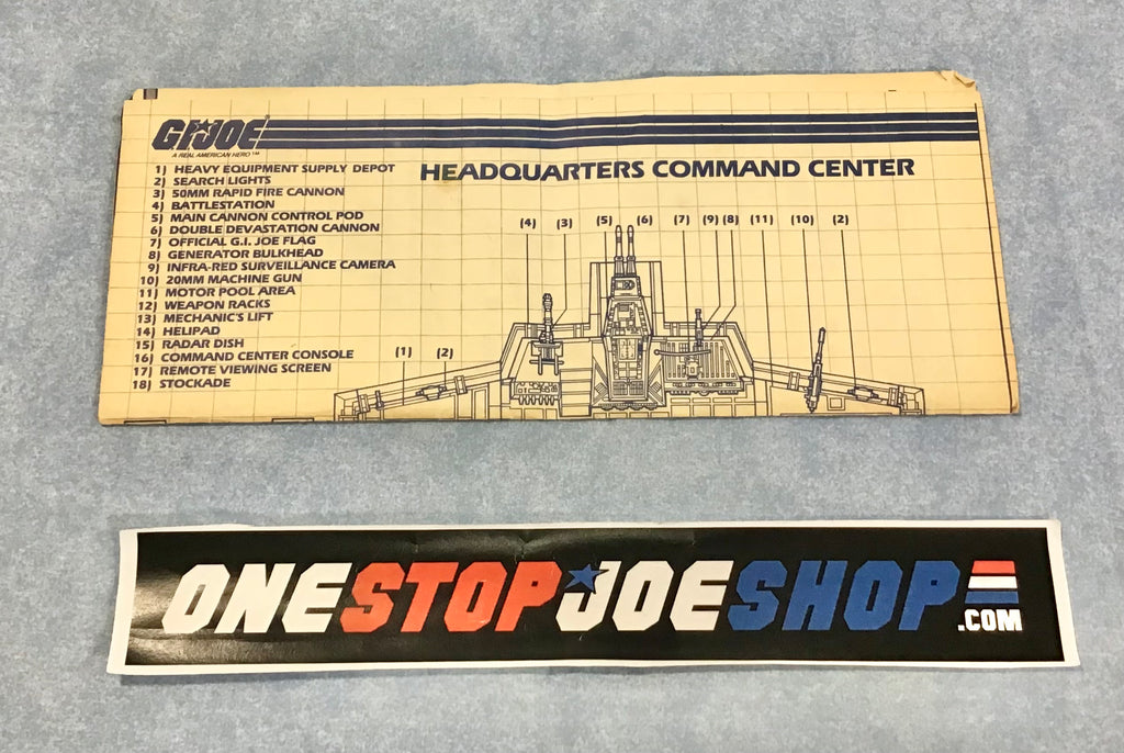 1983 VINTAGE ARAH HEADQUARTERS COMMAND CENTER HQ BASE BLUEPRINTS