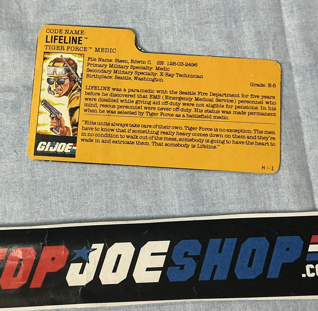 1988 VINTAGE ARAH LIFELINE V2 FILE CARD (c)