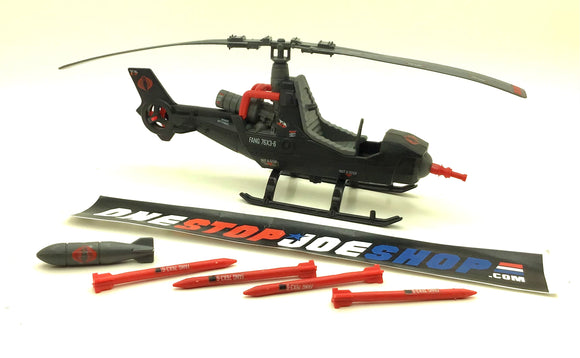 1983 VINTAGE ARAH G.I. JOE COBRA F.A.N.G. A FULLY ARMED NEGATOR GYROCOPTER VEHICLE LOOSE 100% COMPLETE (b)