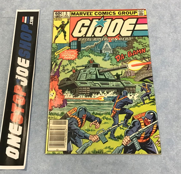 MARVEL COMICS G.I. JOE A REAL AMERICAN HERO ISSUE #5 COMIC BOOK NOVEMBER 1982 1ST PRINT NEWSSTAND EDITION (a)