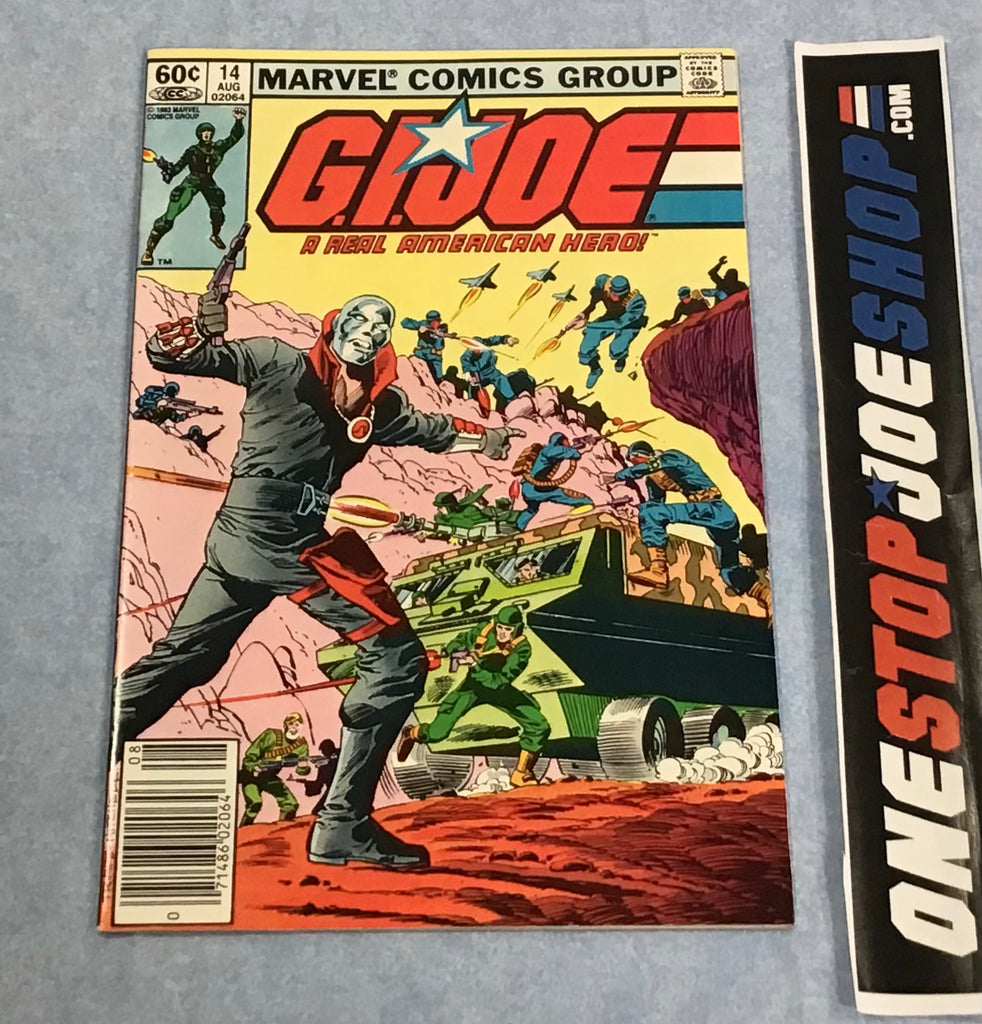 MARVEL COMICS G.I. JOE A REAL AMERICAN HERO ISSUE #14 COMIC BOOK AUGUST 1983 1ST PRINT NEWSSTAND EDITION (c)