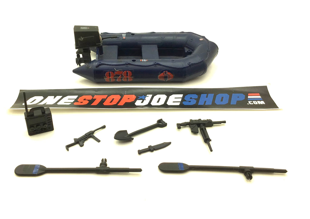 1985 VINTAGE ARAH G.I. JOE COBRA NIGHT LANDING RAFT VEHICLE LOOSE 100% COMPLETE (c)