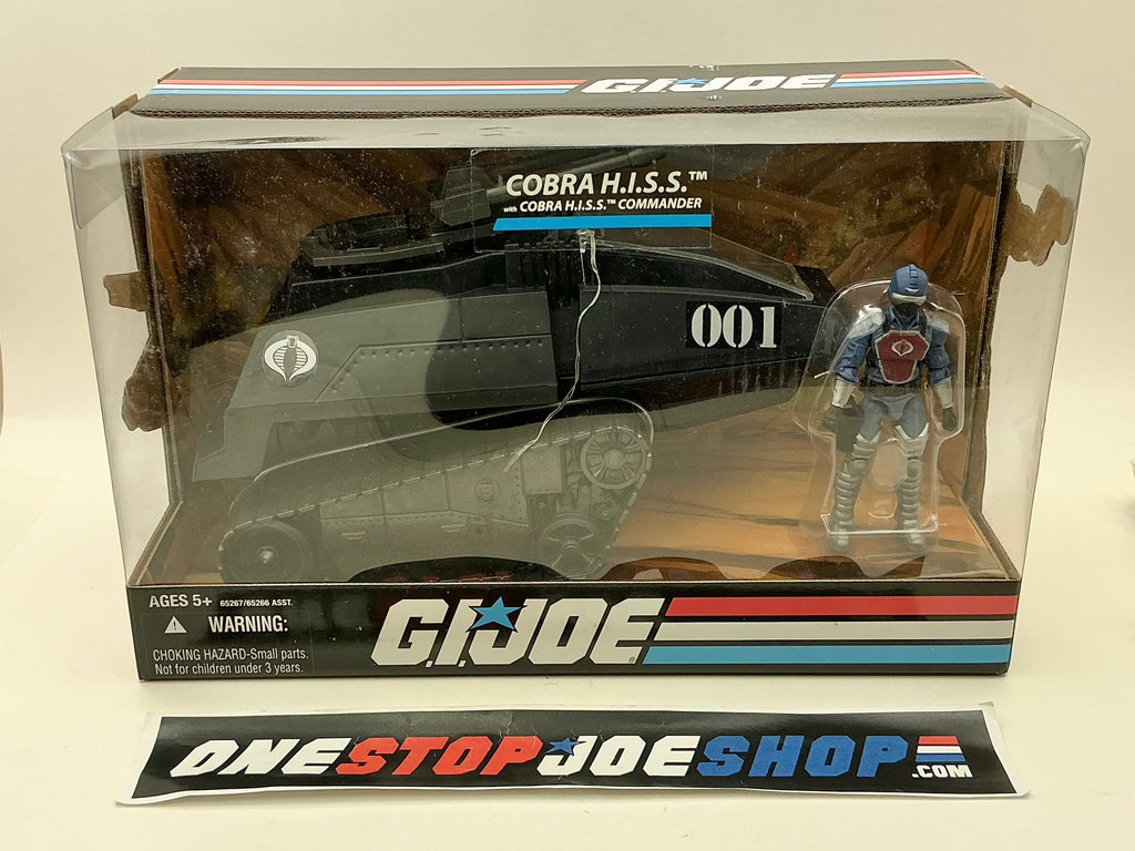 2008 25TH ANNIVERSARY G.I. JOE COBRA H.I.S.S. HISS TANK VEHICLE W/ HISS COMMANDER DRIVER NEW SEALED