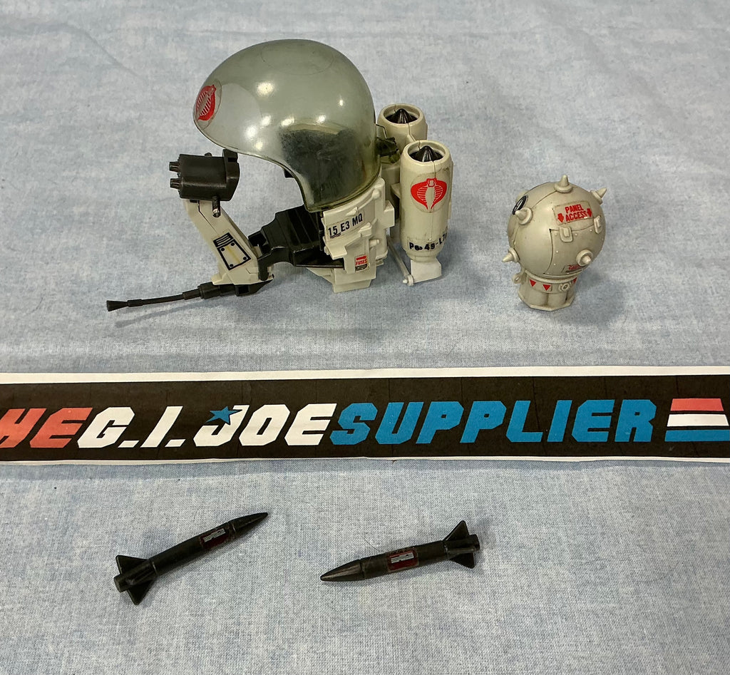 1985 VINTAGE ARAH G.I. JOE COBRA FLIGHT POD TROUBLE BUBBLE VEHICLE LOOSE 100% COMPLETE (c)