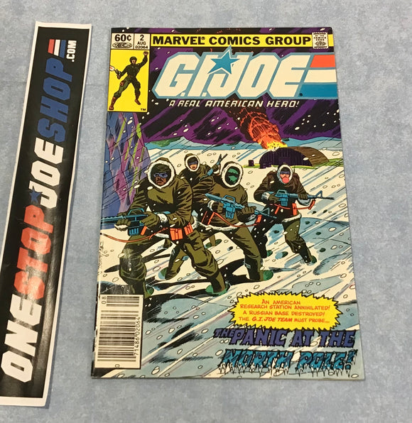 MARVEL COMICS G.I. JOE A REAL AMERICAN HERO ISSUE #2 COMIC BOOK AUGUST 1982 1ST PRINT NEWSSTAND EDITION