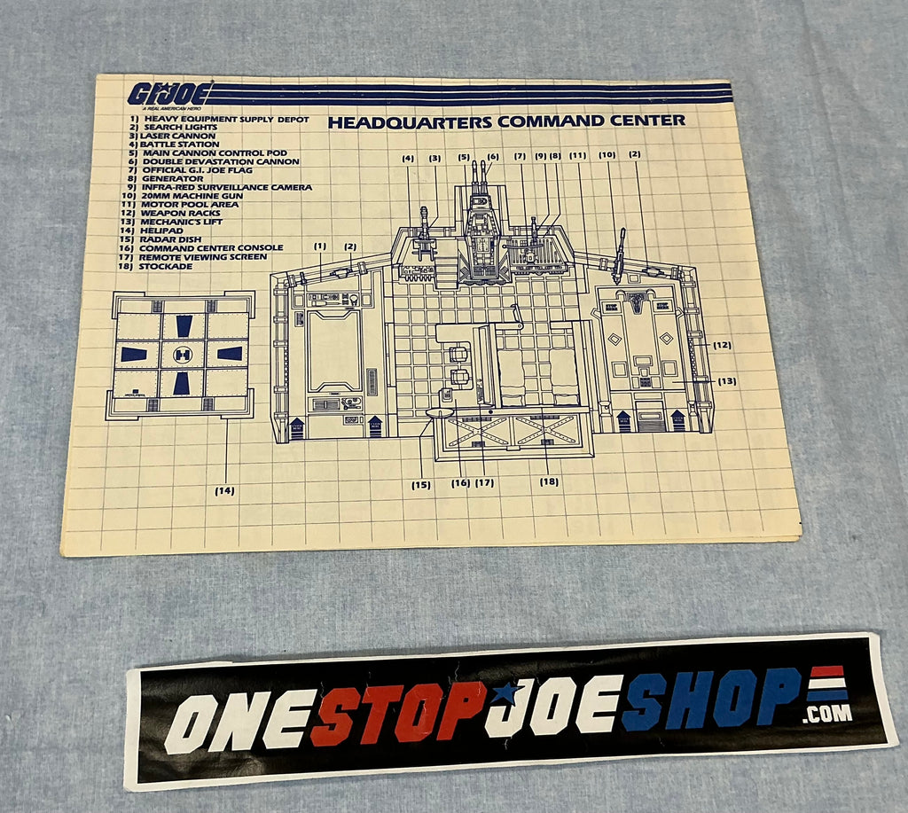 1983 VINTAGE ARAH HEADQUARTERS COMMAND CENTER HQ BASE BLUEPRINTS (d)