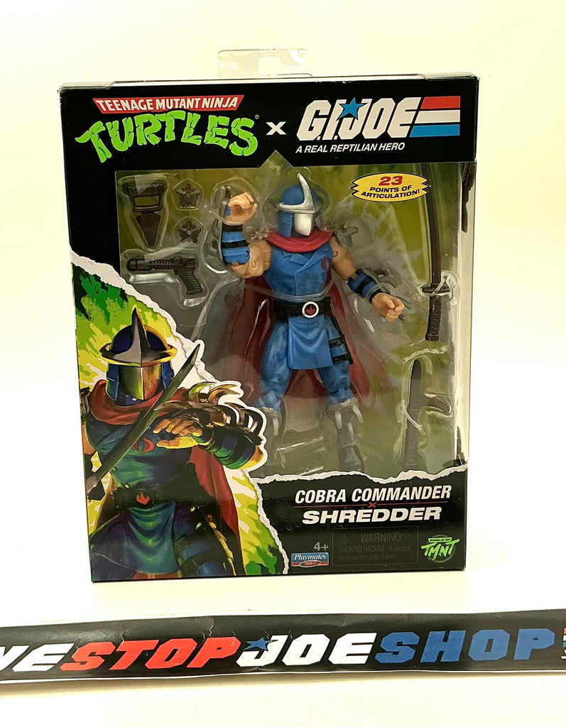 2026 TMNT TEENAGE MUTANT NINJA TURLES X GI JOE COBRA COMMANDER SHREDDER 4.5” FIGURE NEW SEALED