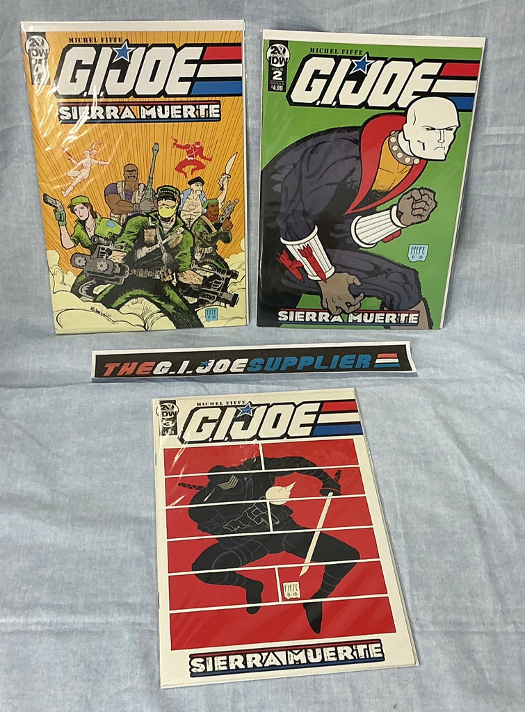 IDW PUBLISHING G.I. JOE SIERRA MUERTE (2019) ISSUES #1-3 COMPLETE SERIES SET FEBRUARY-APRIL 2019 COMIC BOOK BUNDLE HIGH GRADE (b)