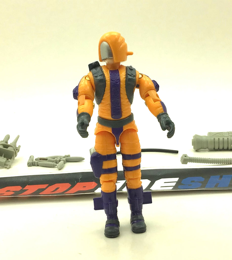1989 VINTAGE ARAH G.I. JOE COBRA H.E.A.T. VIPER V1 HIGH-EXPLOSIVE ANTI-TANK TROOPER LOOSE 100% COMPLETE (c)