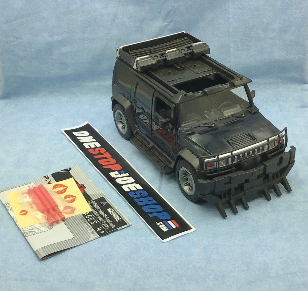 2009 ROC G.I. JOE COBRA STEEL CRUSHER APV HUMMER VEHICLE NEW LOOSE COMPLETE W/ BLUEPRINTS