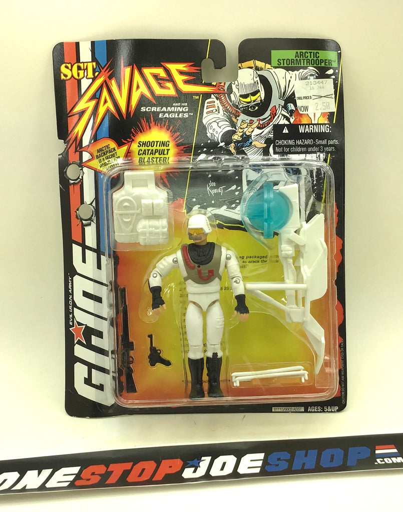 1995 VINTAGE G.I. JOE SGT. SAVAGE I.R.O.N. ARMY ARCTIC STORMTROOPER V1 NEW SEALED
