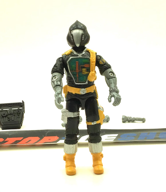 1986 VINTAGE ARAH G.I. JOE COBRA B.A.T. V1 BAT BATTLE ANDROID TROOPER LOOSE 100% COMPLETE YELLOW (d)