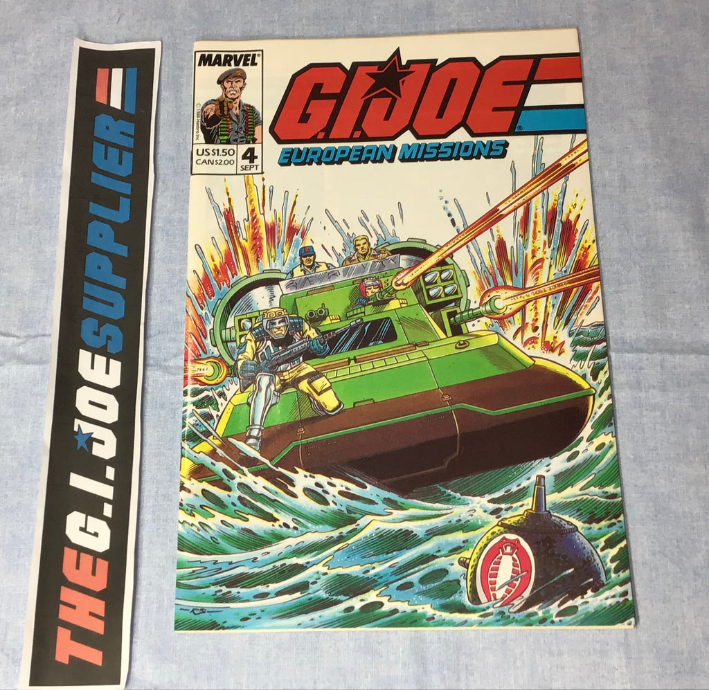 MARVEL COMICS G.I. JOE EUROPEAN MISSIONS (1988-1989) ISSUE #4 COMIC BOOK SEPTEMBER 1988