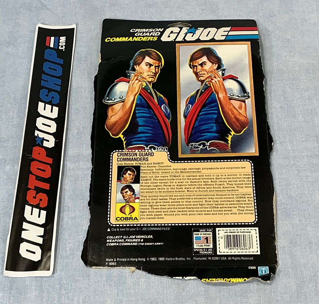 1985 VINTAGE ARAH TOMAX AND XAMOT V1 FULL FILE CARD (b)