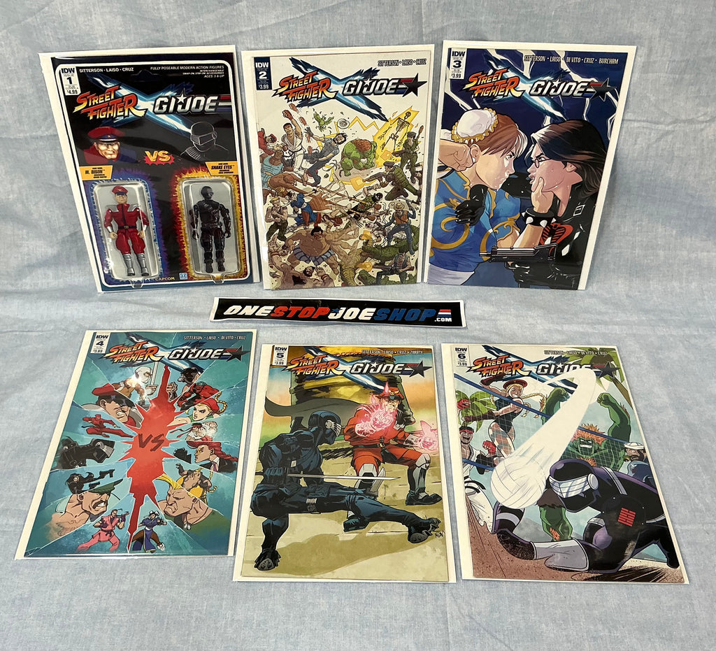 IDW PUBLISHING STREET FIGHTER X G.I. JOE (2016) ISSUES #1-6 COMPLETE SERIES SET [COVER SUB] COMIC BOOK BUNDLE