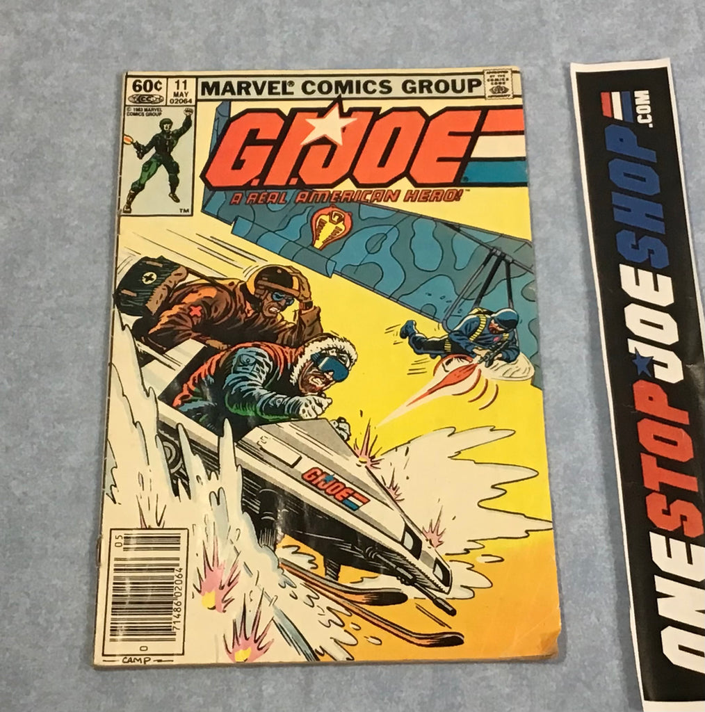 MARVEL COMICS G.I. JOE A REAL AMERICAN HERO ISSUE #11 COMIC BOOK MAY 1983 1ST PRINT NEWSSTAND EDITION (c)