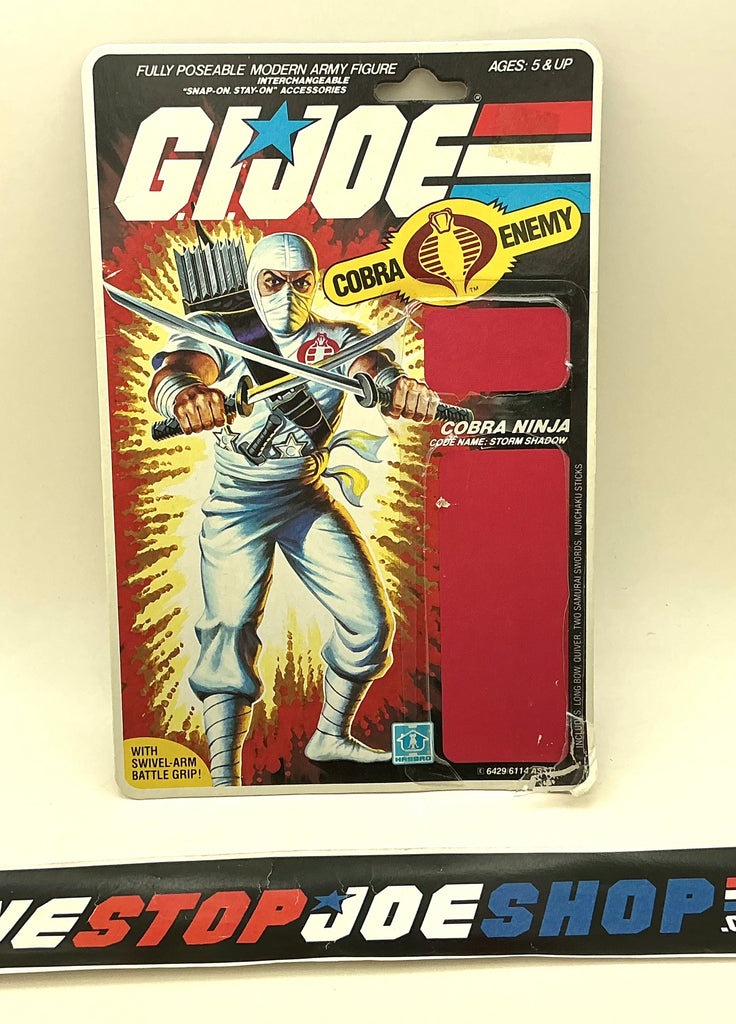 1984 VINTAGE ARAH STORM SHADOW V1 FULL PEACH FILE CARD (e)