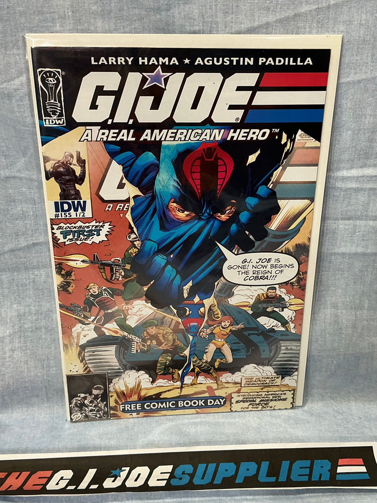 IDW PUBLISHING G.I. JOE A REAL AMERICAN HERO (2010-2022) ISSUE #155 1/2 [COVER PADILLA] FCBD COMIC BOOK MAY 2010 (bh) (b)