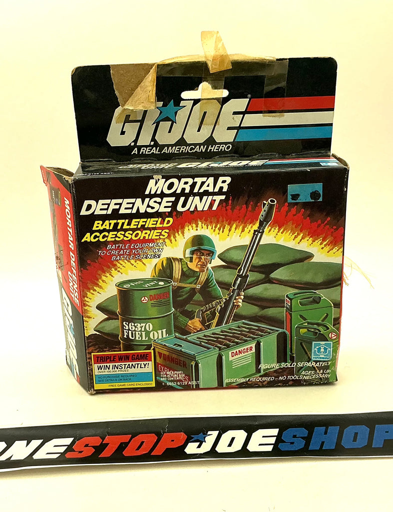1984 VINTAGE ARAH G.I. JOE MORTAR DEFENSE UNIT BATTLEFIELD ACCESSORIES BOX ONLY (c)