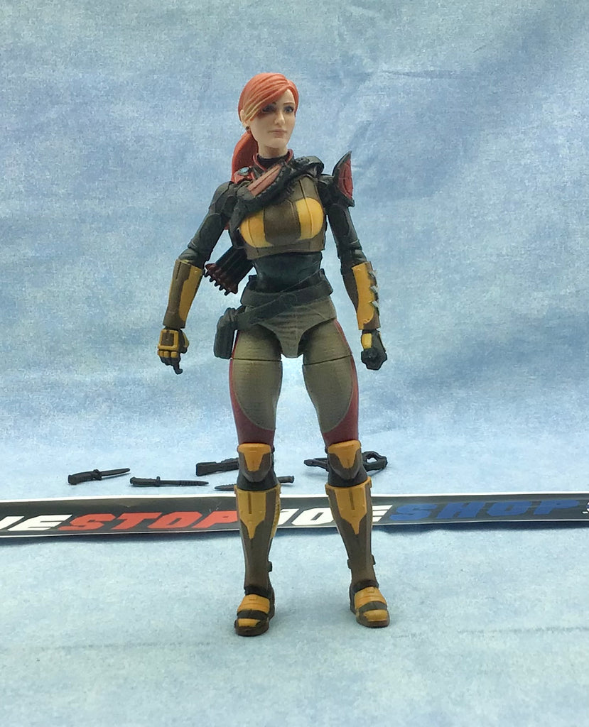 2020 CLASSIFIED G.I. JOE SCARLETT #05 6" FIGURE FIELD VARIANT REDECO WAVE 1 LOOSE 100% COMPLETE