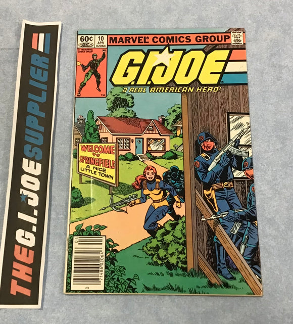 MARVEL COMICS G.I. JOE A REAL AMERICAN HERO ISSUE #10 COMIC BOOK APRIL 1983 1ST PRINT NEWSSTAND EDITION (b)