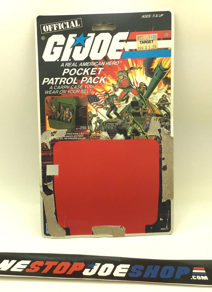 1983 VINTAGE ARAH POCKET PATROL PACK CARD BACK PACKAGING ONLY