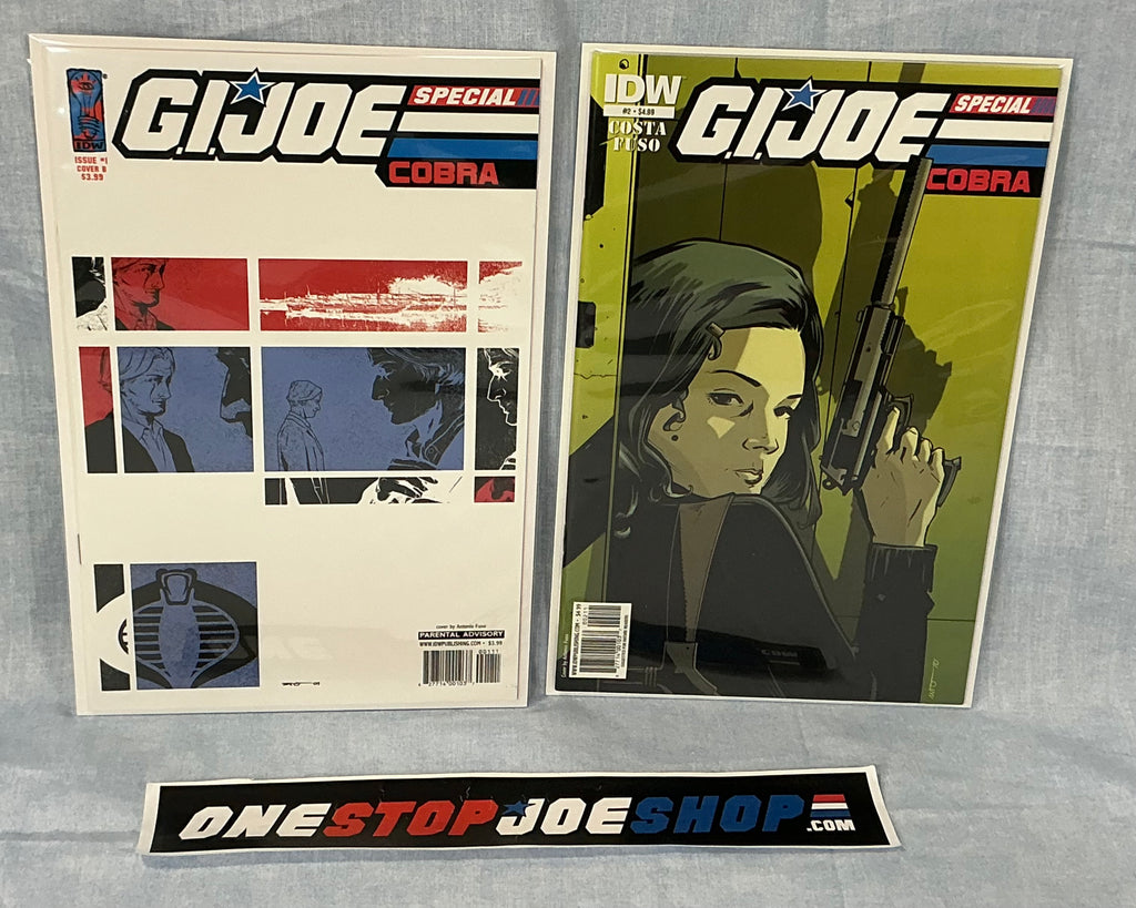 IDW PUBLISHING G.I. JOE: COBRA SPECIAL (2009-2010) ISSUES #1-2 ONE-SHOTS [COVER 1B & 2A FUSO] COMPLETE SERIES SET COMIC BOOK BUNDLE