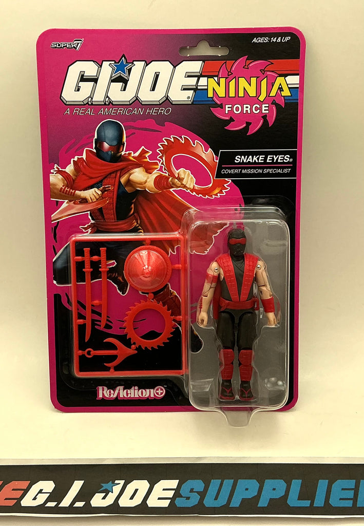 2026 SUPER7 REACTION+ G.I. JOE SNAKE EYES NINJA FORCE O-RING TARGET EXCLUSIVE NEW SEALED