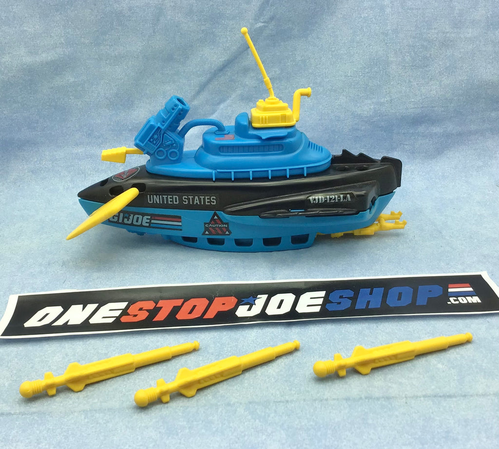 1992 VINTAGE ARAH G.I. JOE BARRACUDA SUBMARINE VEHICLE ONLY LOOSE 100% COMPLETE