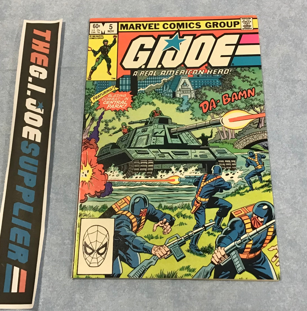 MARVEL COMICS G.I. JOE A REAL AMERICAN HERO ISSUE #5 COMIC BOOK NOVEMBER 1982 1ST PRINT DIRECT EDITION (b)