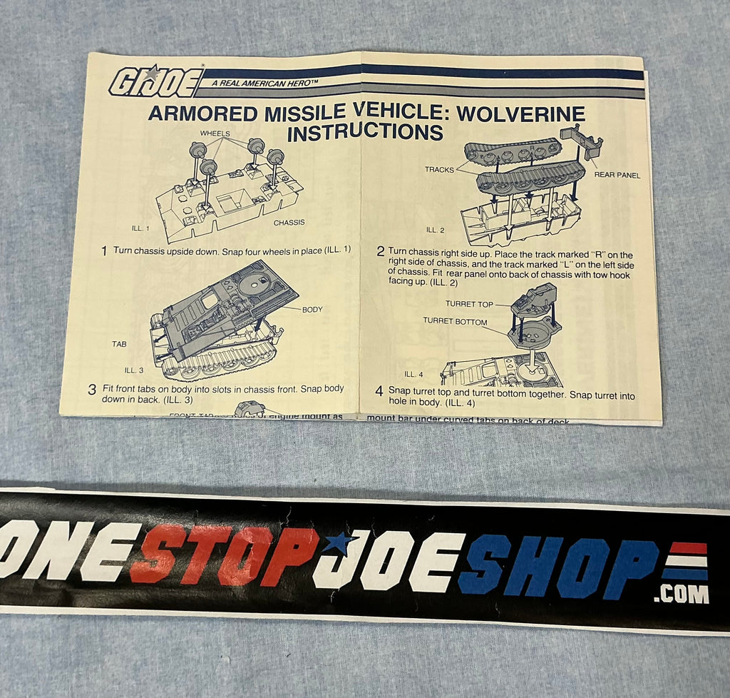 1983 VINTAGE ARAH WOLVERINE VEHICLE BLUEPRINTS (c)