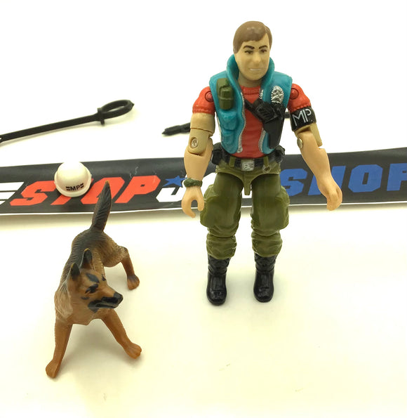 1987 VINTAGE ARAH G.I. JOE LAW & ORDER V1 M.P. & K-9 LOOSE 100% COMPLETE (d)