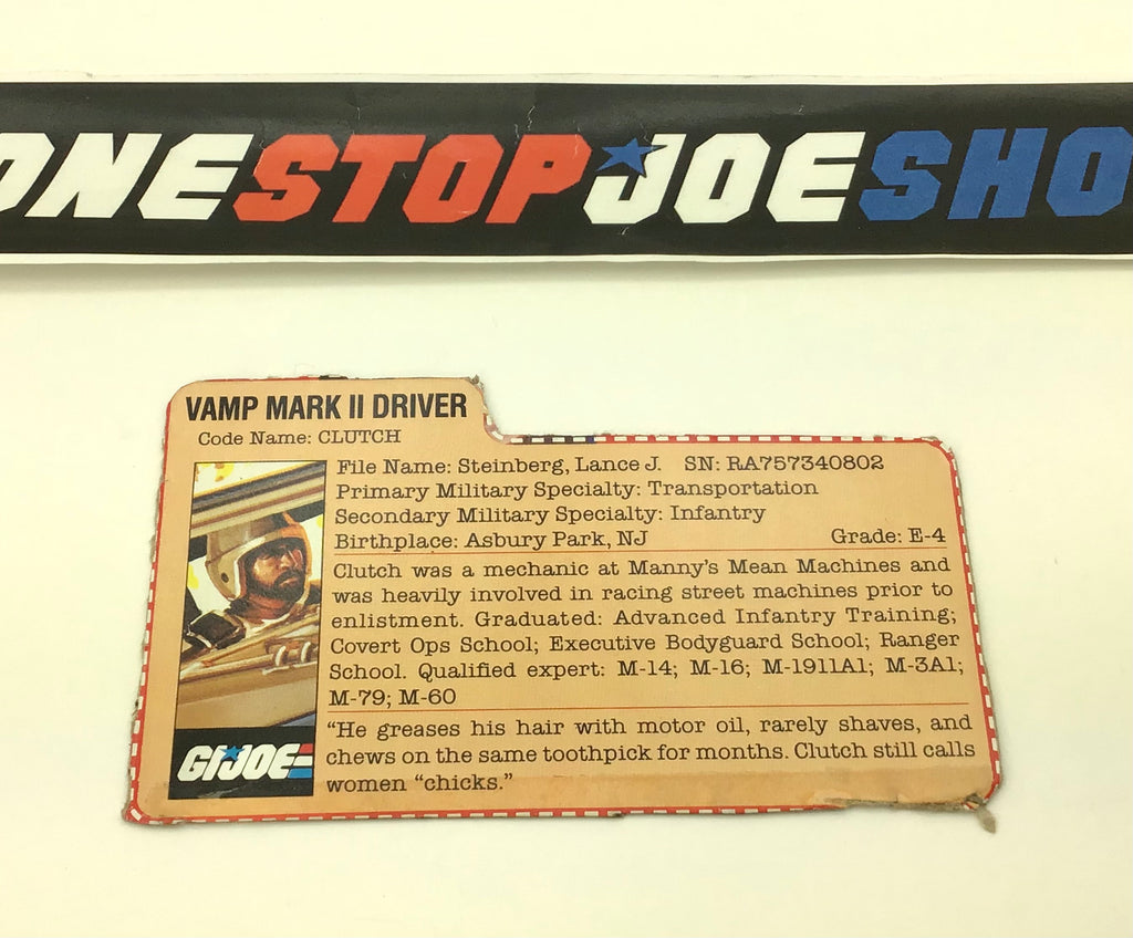 1984 VINTAGE ARAH CLUTCH V2 FILE CARD (g)