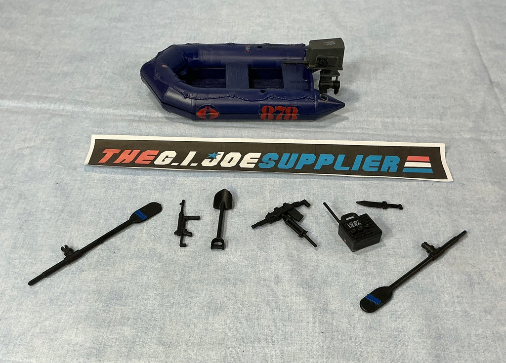 1985 VINTAGE ARAH G.I. JOE COBRA NIGHT LANDING RAFT VEHICLE LOOSE 100% COMPLETE (e)