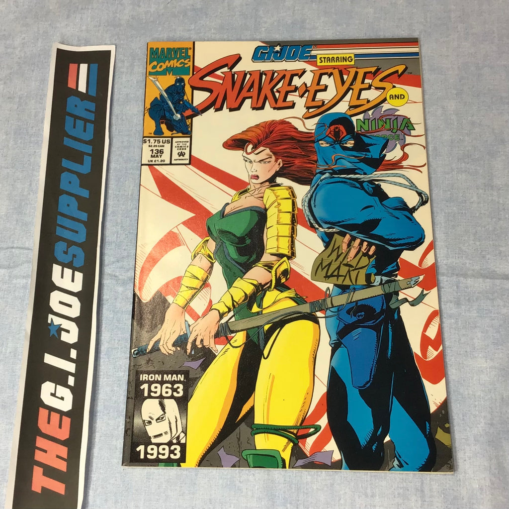 MARVEL COMICS G.I. JOE A REAL AMERICAN HERO (1982-1994) ISSUE #136 COMIC BOOK MAY 1993 DIRECT EDITION
