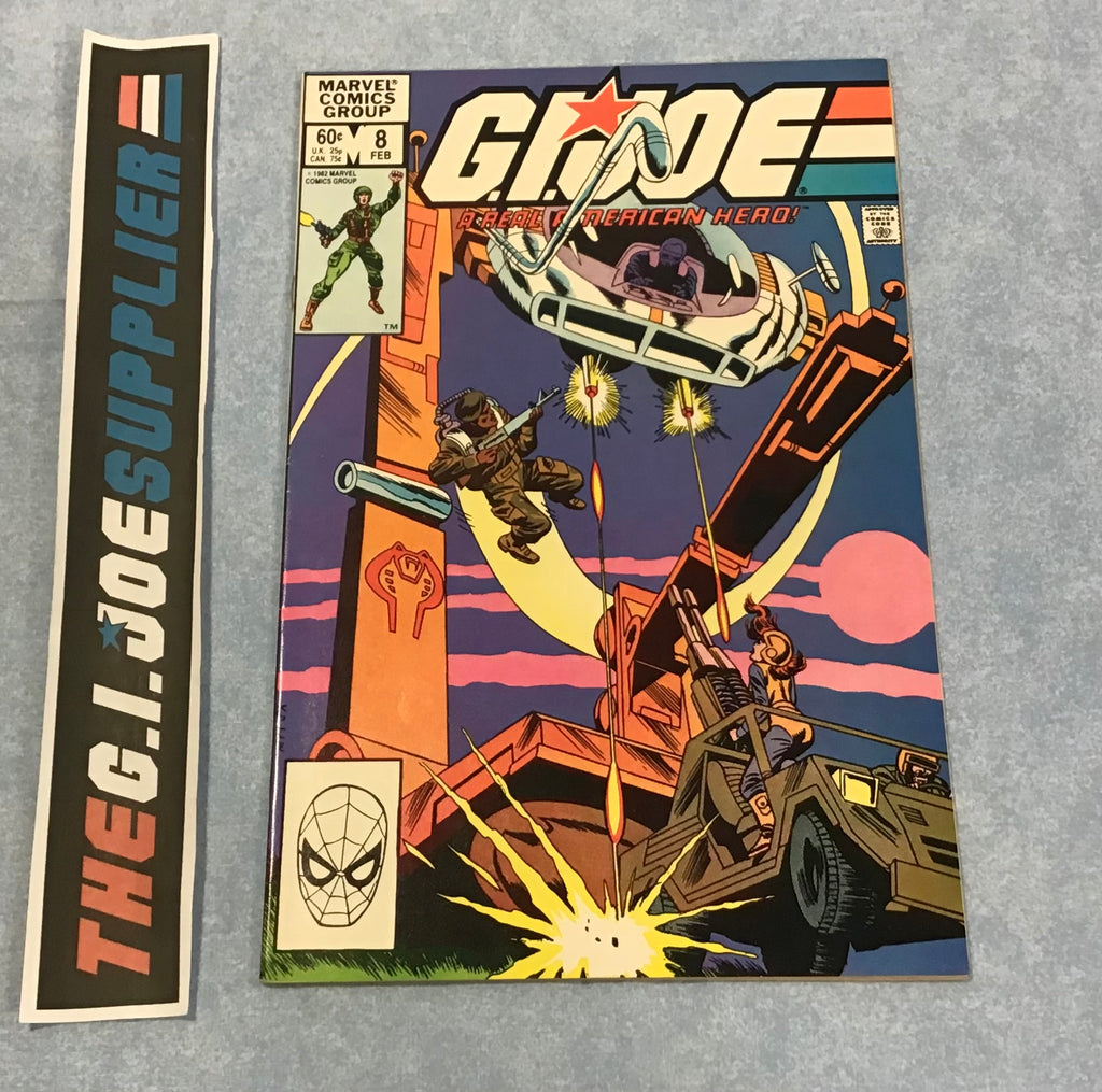 MARVEL COMICS G.I. JOE A REAL AMERICAN HERO ISSUE #8 COMIC BOOK FEBRUARY 1983 1ST PRINT DIRECT EDITION