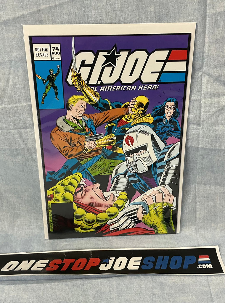 HASBRO G.I. JOE A REAL AMERICAN HERO ISSUE #74 CLASSIC COMIC PACK REPRINT COMIC BOOK 2005