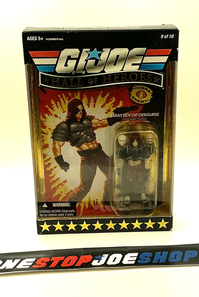 2009 25TH ANNIVERSARY G.I. JOE COBRA ZARTAN V16 DREADNOK LEADER HALL OF HEROES 9 OF 10 INTERNET EXCLUSIVE BLEMISHED OUTER PACKAGING NEW SEALED
