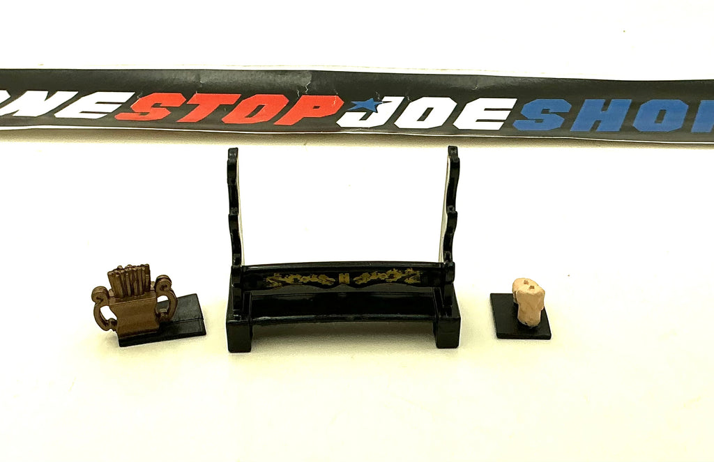 2008 25TH ANNIVERSARY SNAKE EYES V38 SWORD STAND ALL PARTS PLAY SET DIORAMA PART