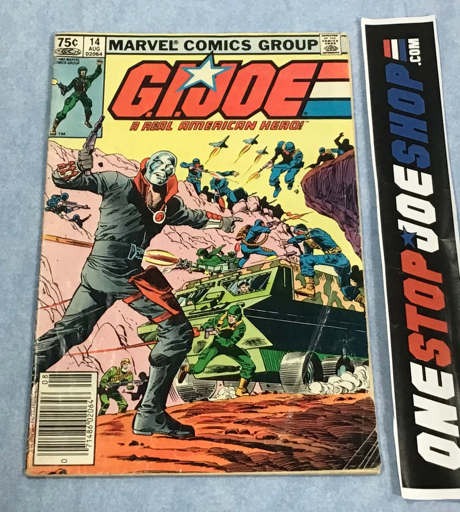 MARVEL COMICS G.I. JOE A REAL AMERICAN HERO ISSUE #14 COMIC BOOK AUGUST 1983 1ST PRINT NEWSSTAND EDITION (b)