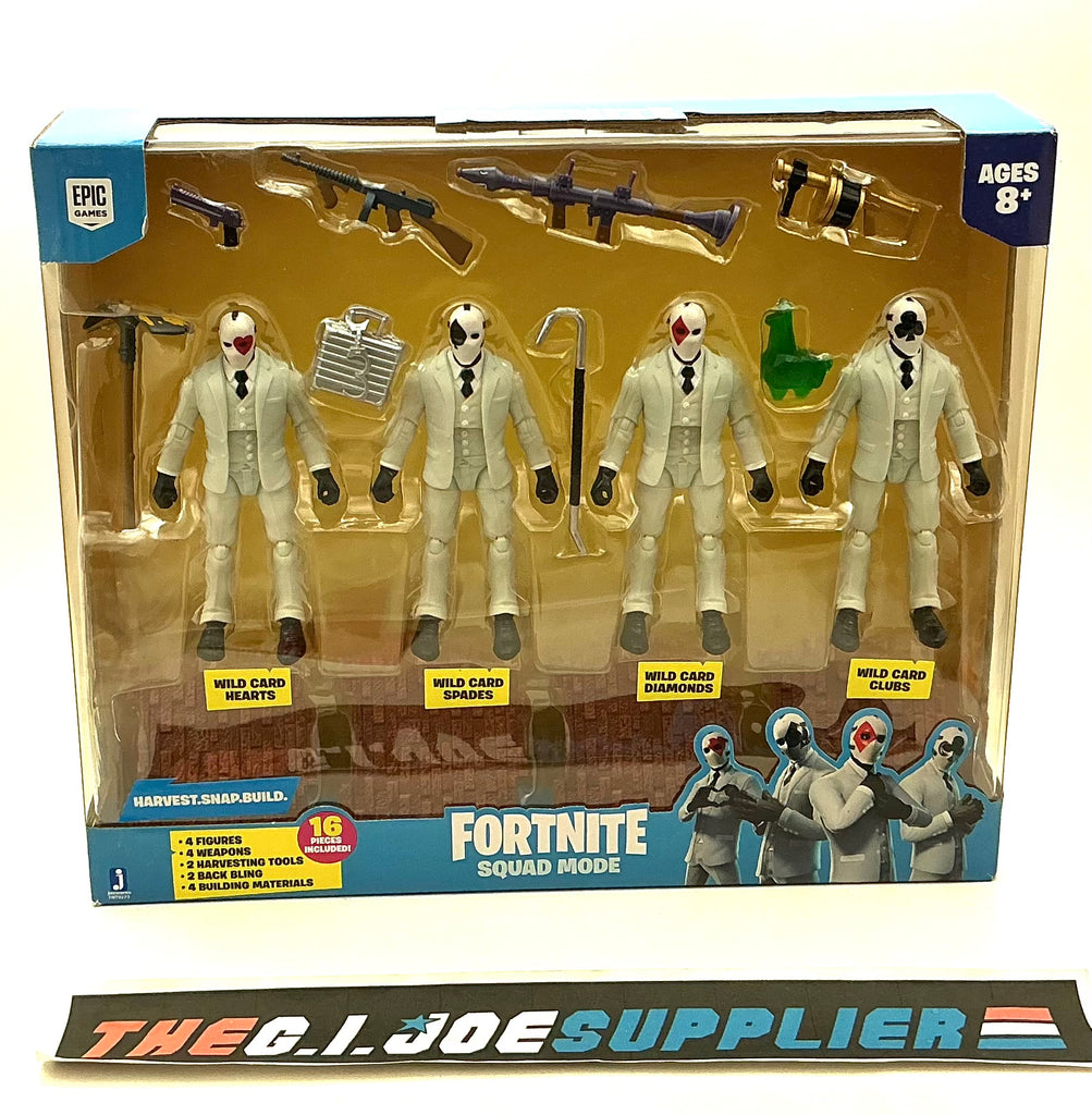 FORTNITE WILD CARD SQUAD MODE 4 PACK 3 3/4" SCALE NEW SEALED