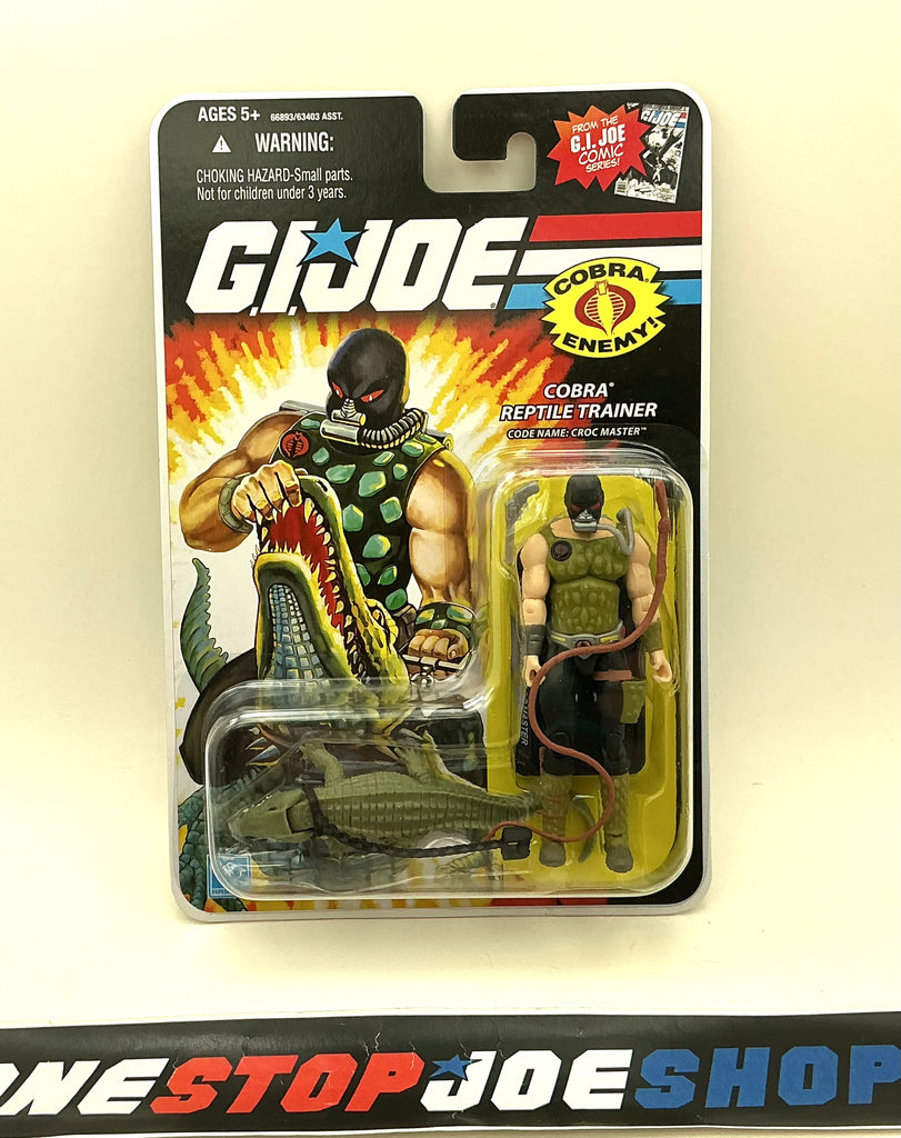 2008 25TH ANNIVERSARY G.I. JOE COBRA CROC MASTER V3 WAVE 10 NEW SEALED (b)