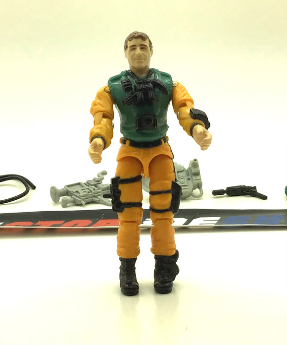 1989 VINTAGE ARAH G.I. JOE SCOOP V1 COMBAT INFORMATION SPECIALIST LOOSE 100% COMPLETE (b)